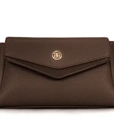 Small Leather Crossbody Bag - Coffee