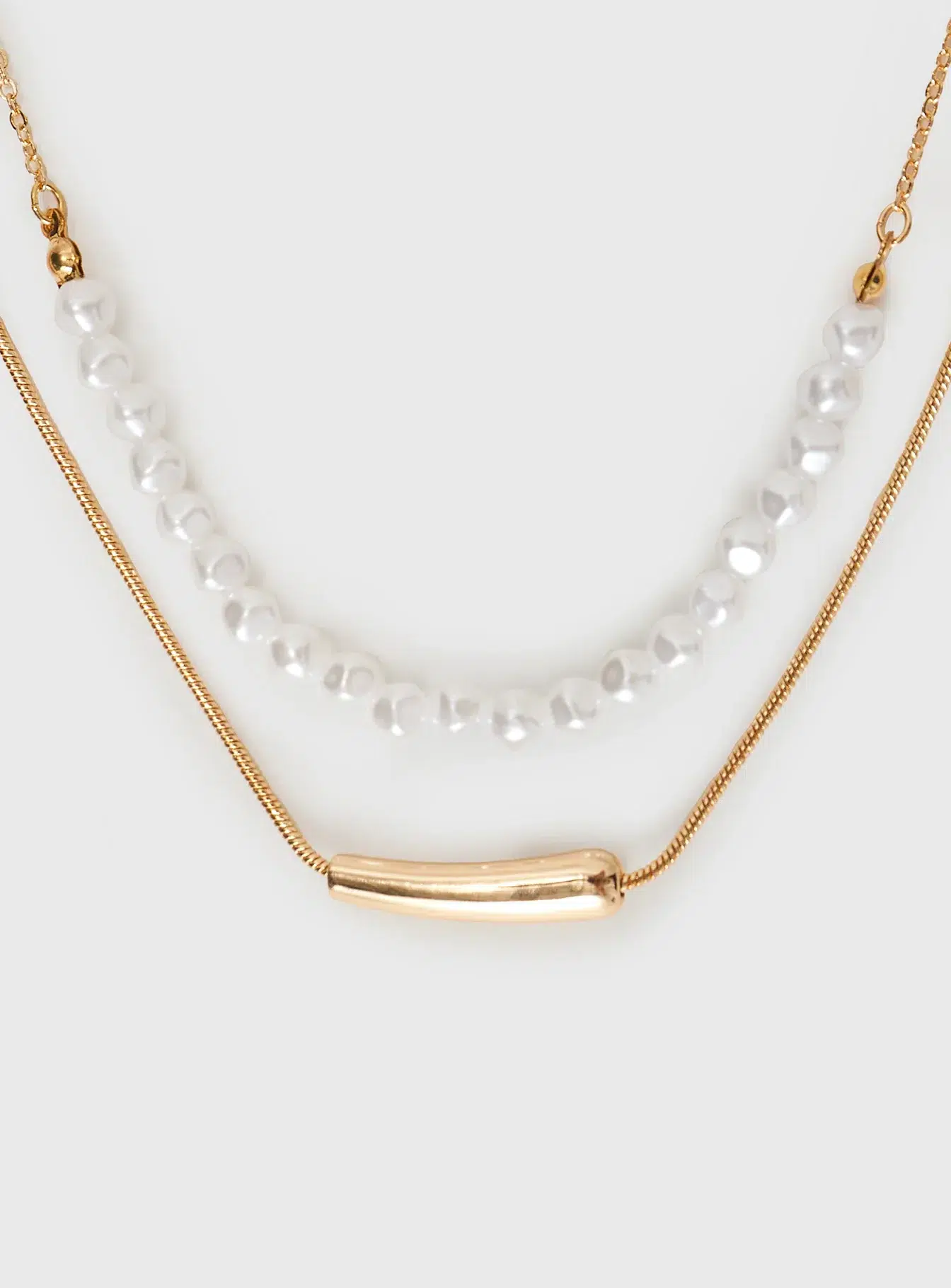 JW001 - Pearled Necklace Gold - Image 2