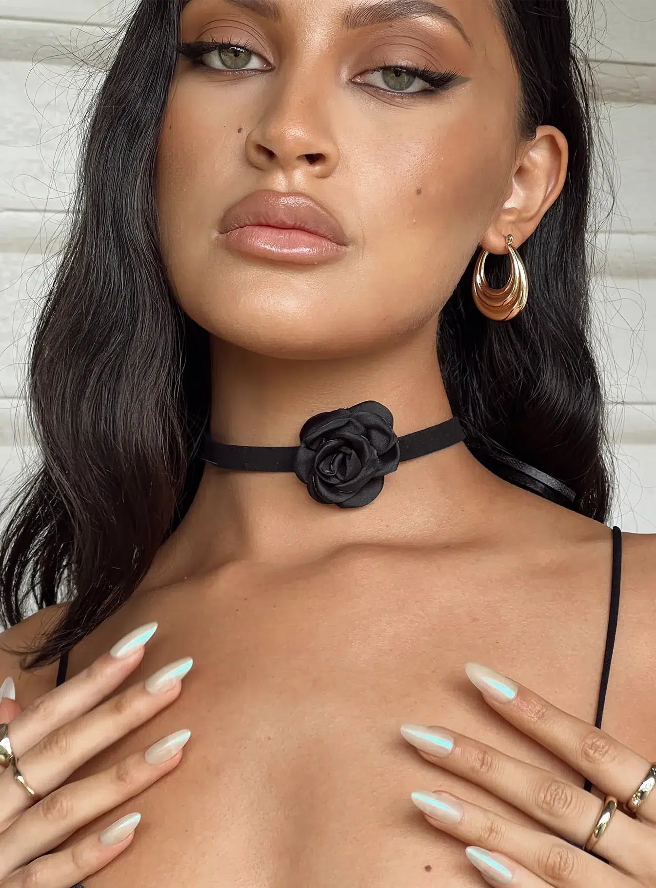 JW007 - Ginger Flower Neck Tie Black - Image 2